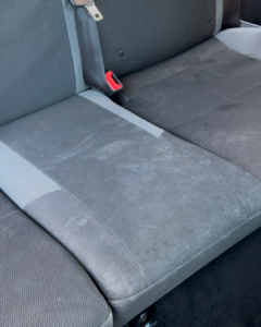 Dirty car seat in need of professional steam cleaning and extraction in Truganina, servicing nearby Tarneit.
